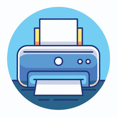 Kawaii Printer Vector Art Design