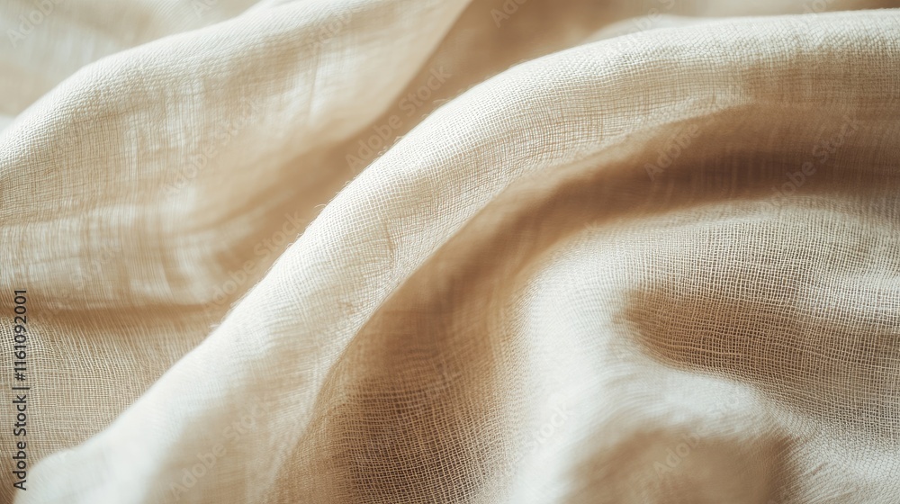 Poster natural soft textile fabric with subtle texture in neutral tones ideal for backgrounds and design pr