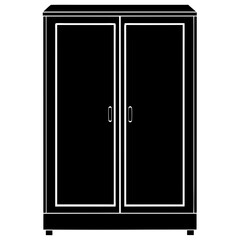 black and white window