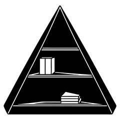 black and white pyramids