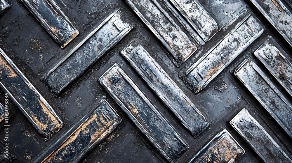 Poster close-up of industrial background with fractal patterns and textures