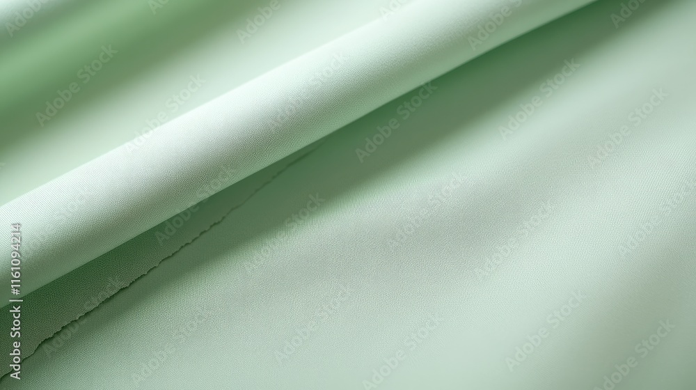 Poster elegant soft mint green fabric texture with smooth drapes suitable for backgrounds and design applic