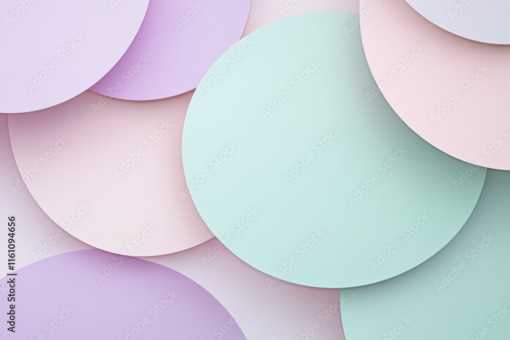 Leinwandbilder overlapping semi transparent circles in pastel tones create a soothing background for text or design