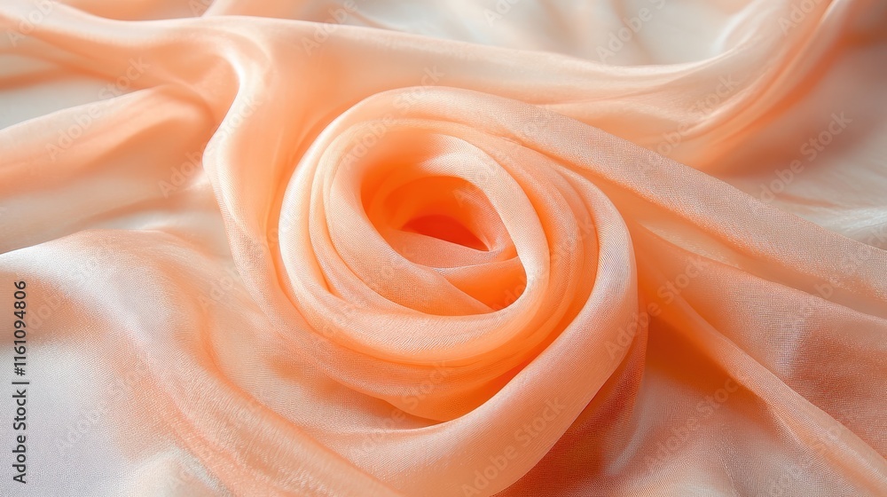 Poster elegant soft silk fabric background in soft peach hue creating a serene and luxurious atmosphere sui
