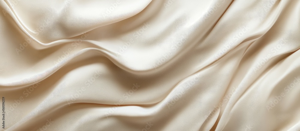 Poster beige fabric with elegant textures and flowing drapes ideal for upholstery backgrounds and design pr