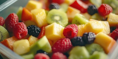 Vivid tropical fruit assortment, great for snacking or a light dessert.