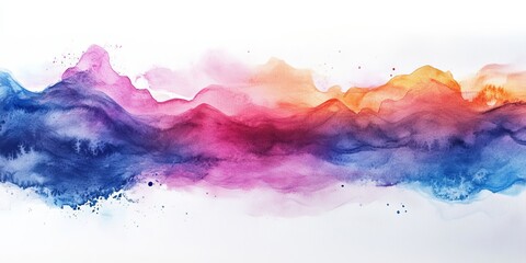 Obraz premium watercolor strokes pulse into surreal radiant color washes., Generative AI