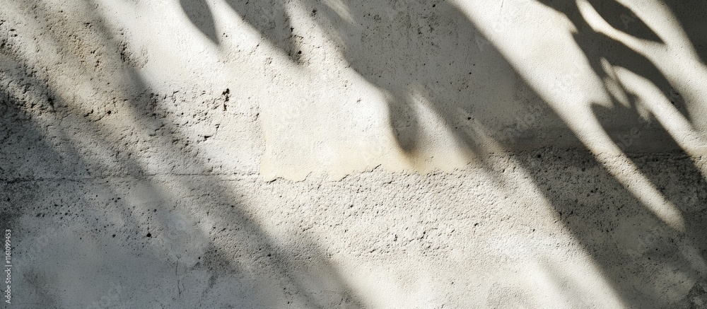 Aufkleber concrete background with nature shadows and ample copy space for creative design or text overlay