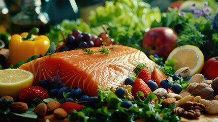 Delicious, fresh ingredients for a healthy diet.