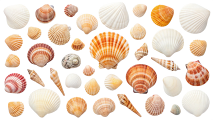 Seashells Collection Diverse Ocean Shells, Beach Finds, Marine Life