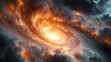 Gravitational Abyss: A Black Hole's Distortion of Spacetime