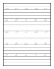 cursive writing Practice for Teens