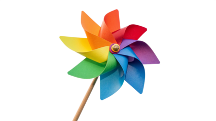 Rainbow Pinwheel Toy, Colorful Windmill, Spinning Garden Decor