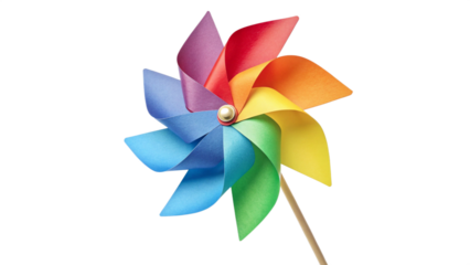 Rainbow Pinwheel Colorful Toy Whirlwind Windmill Festive Playful Spinners