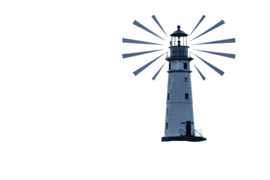 Lighthouse Guiding Light Abstract Colorful Beams Tunnel Vision
