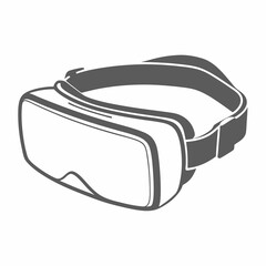 Sleek Virtual Reality Headset Vector Art.