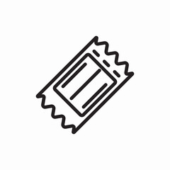 Entertainment tickets show admission pass icon vector sign
