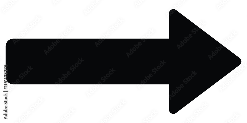 Poster long arrow. black arrow pointing right. black large arrow pointing right. bold thin long arrow. vect