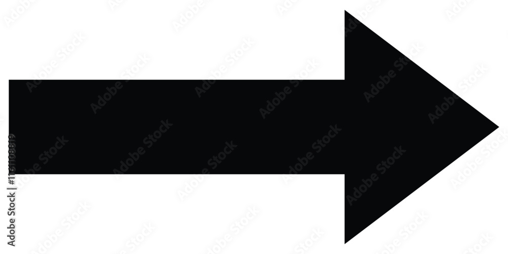 Poster long arrow. black arrow pointing right. black large arrow pointing right. bold thin long arrow. vect