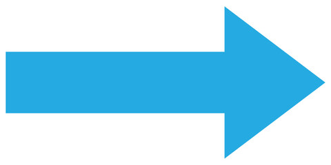 Obraz premium Long arrow. Arrow pointing right. Blue long arrow