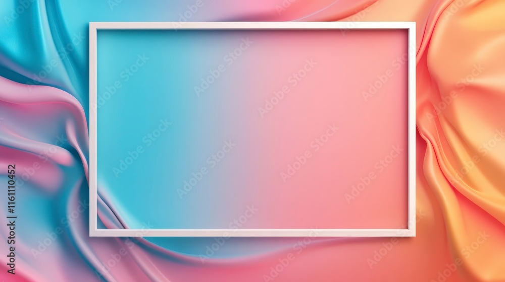 Poster colorful abstract background with frame for creative use