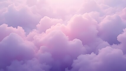 Ethereal Purple Clouds, Soft Pastel Abstract Cloud Patterns, Dreamy Lavender Sky Background