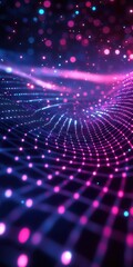 Dynamic holographic grid creating infinite patterns virtual space digital art abstract environment high-tech viewpoint modern concept for visual innovation