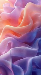Abstract Pastel Fabric Drape Soft, Dreamy Lavender, Peach and Purple Gradient Texture