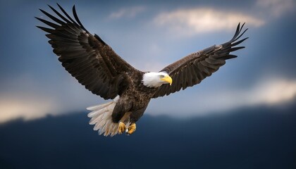 Fototapeta premium american bald eagle in flight americana concept