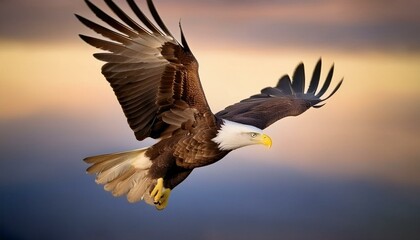 Obraz premium american bald eagle in flight americana concept