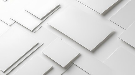 Blank business card mockup on white textured background 3d illustration 3d rendering card template