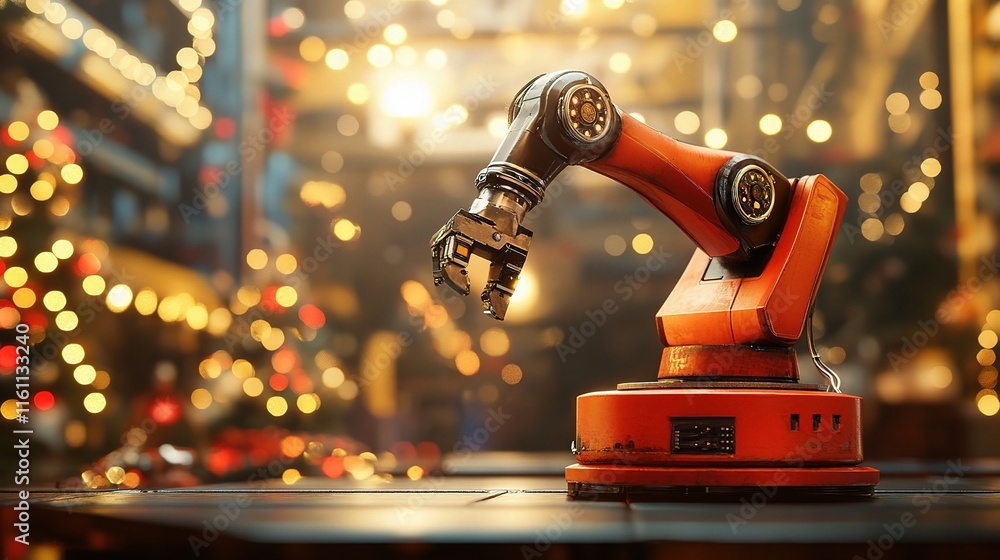Poster advanced robot arm system in an industrial environment