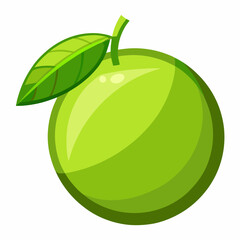 green apple isolated on white