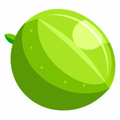 green apple isolated on white