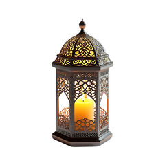 Ramadan Kareem lamp and lantern on a transparent background.
