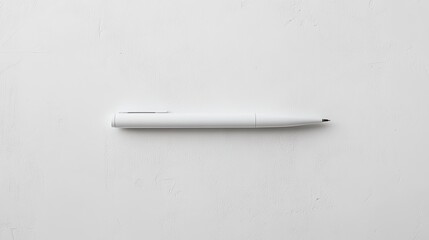 A minimalist white pen on a white background.