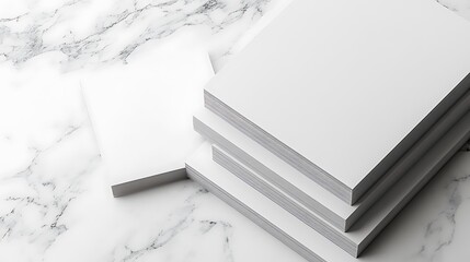 Blank business card mockup on white textured background 3d illustration 3d rendering card template