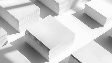 Blank business card mockup on white textured background 3d illustration 3d rendering card template