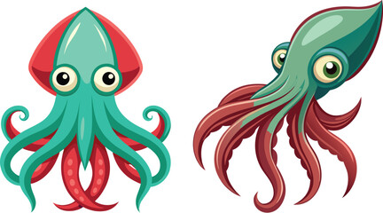 Fototapeta premium Squid art and illustrator eps