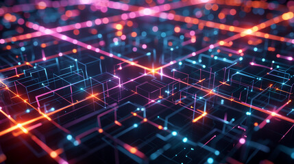 background with glowing lights