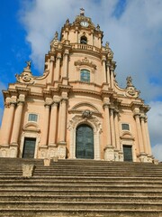 Fototapeta premium Cathedral in old town of Ragusa in Sicily 