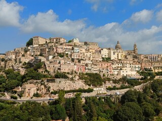 Obraz premium view of old city Ragusa in Sicily 