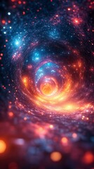 Obraz premium Cosmic Vortex A Journey Through Nebulae and Celestial Energy