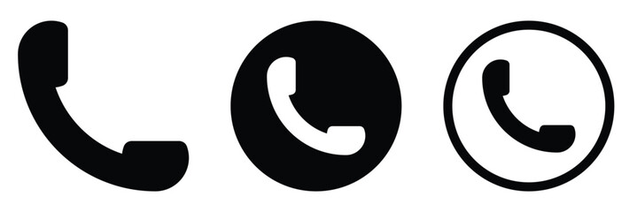 Phone icon. Phone flat icon. Call symbol. Phone call sign. Vector illustration, eps 10