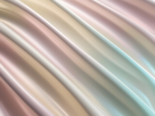 Elegant Pearlescent Waves - Minimalist Abstract Fluid Design with Soft Pastel Tones