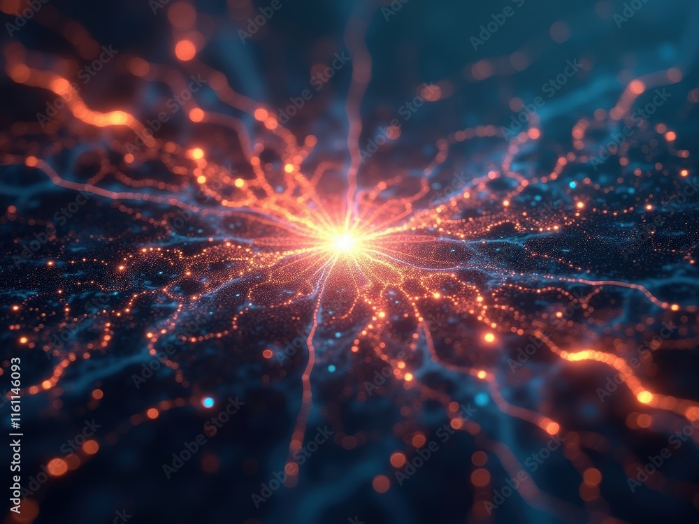 Poster high resolution depiction of technological singularity illustrating the convergence of intelligence 