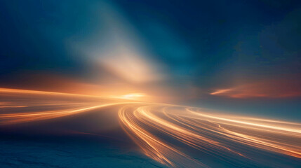 Image of glowing golden light trails floating in the air.