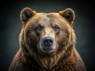 Fototapeta premium Elegant grizzly bear photography; wildlife editorial, nature portraits, and furry fashion spreads.