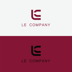 LE initial letter logo design vector. initial letter logo LE logo template. Letter LE Logo, LE icon vector
