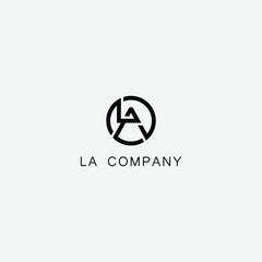 LA, AL Letters Abstract monogram Logo Concept, Illustrated Minimal Vector

